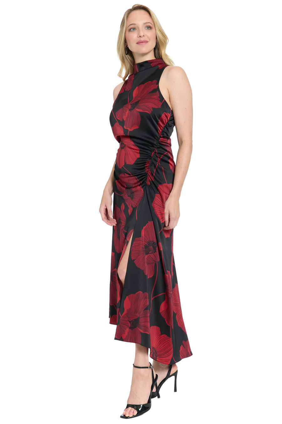 Lisbeth Mock Neck Halter in Charmeuse Lisbeth Mock Neck Halter in Charmeuse