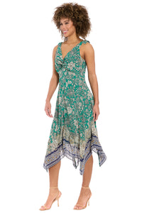 Mirelle Twist Front Dress in Seaside Mosaic