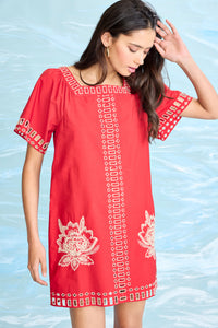 Jaxton Embroided Square Neck Mini