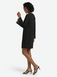 Sue A-Line Botanical with Lace Sleeves