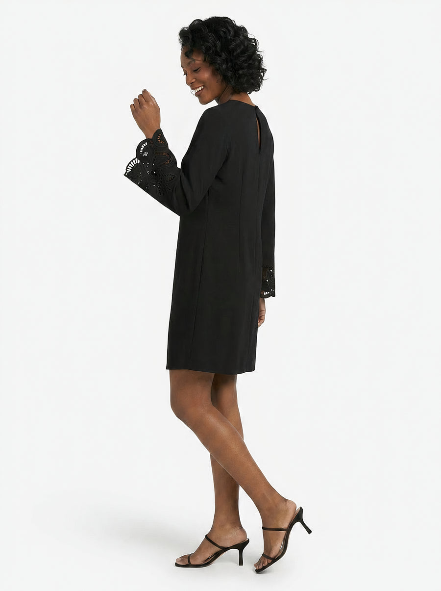 Sue A-Line Botanical with Lace Sleeves
