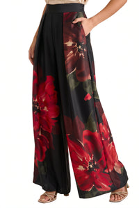 Astor Pleated Wide Leg Pant in Euphoric Blooms