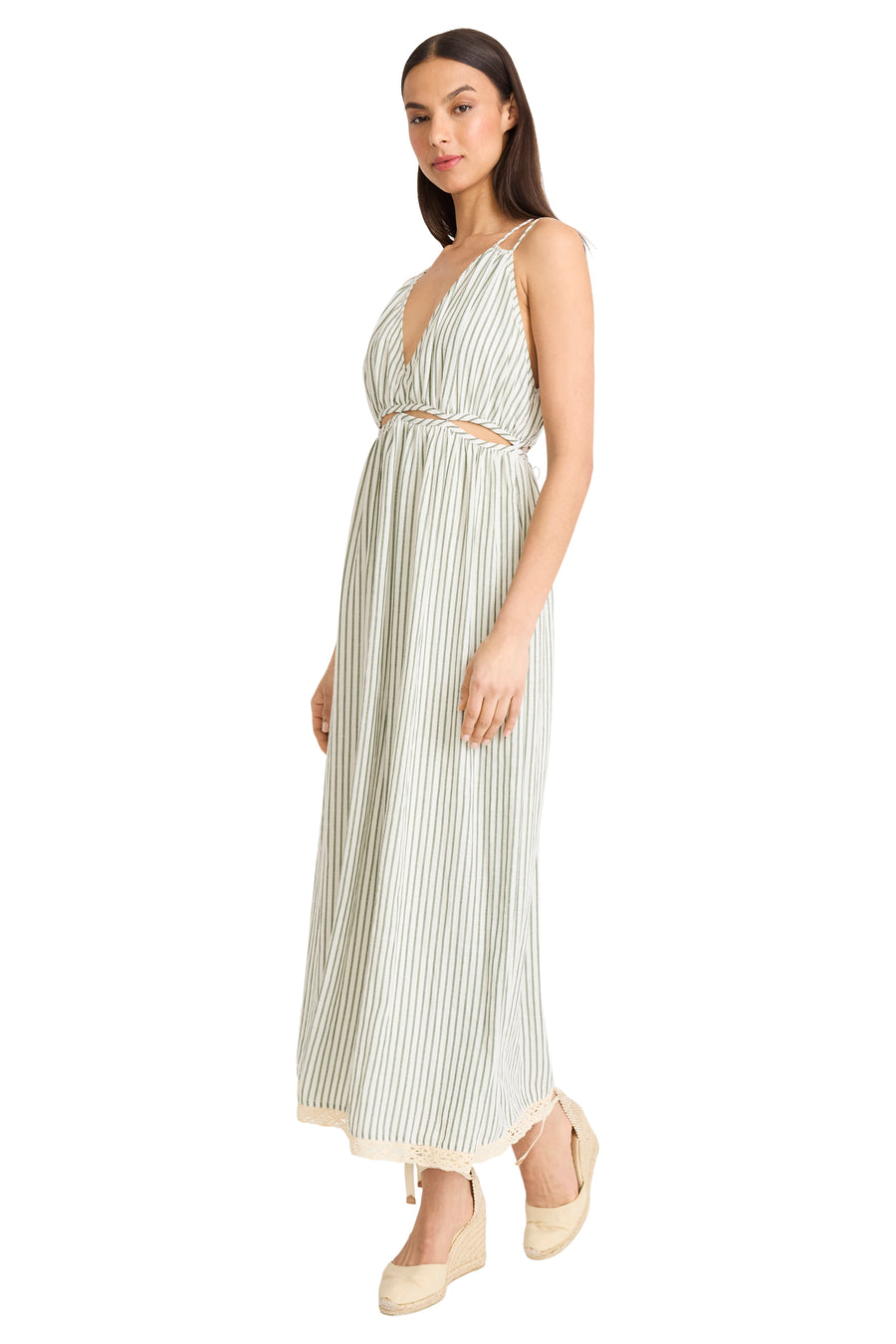 Griffin Strappy V-Neck Cut Out Maxi