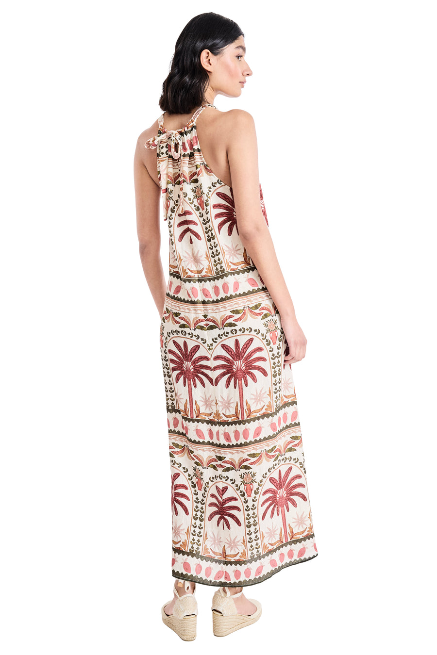 Tyler Halter Neck Maxi in Taormina Palms