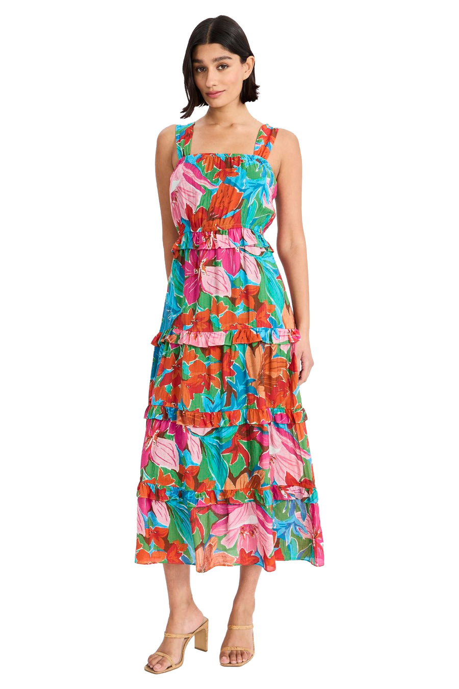 Martha Tiered Ruffle Midi