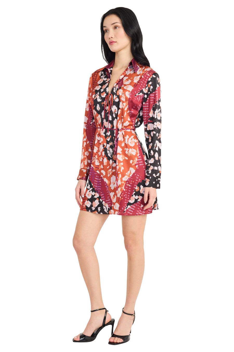 Luz Mini Wrap Dress in Mod Spots