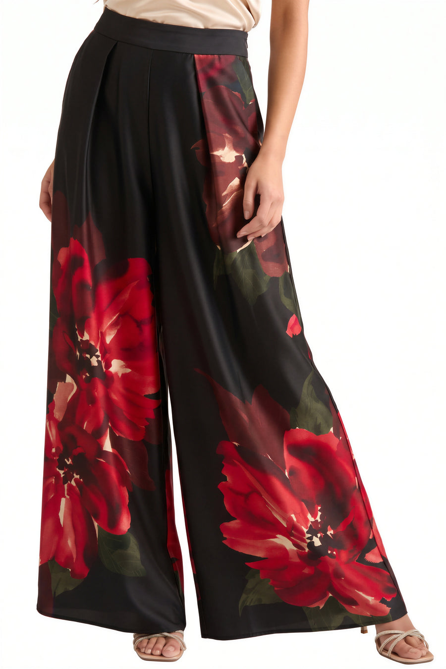 Astor Pleated Wide Leg Pant in Euphoric Blooms