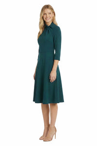 Seylor Twist Neck Fit-and-Flare Dress