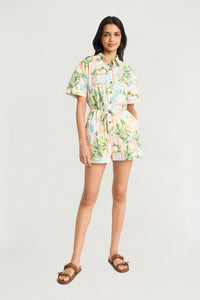 Drew Romper in Riviera Windows