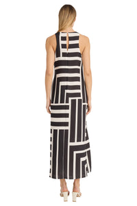Quincy Midi Shift Dress in Intersection Stripes