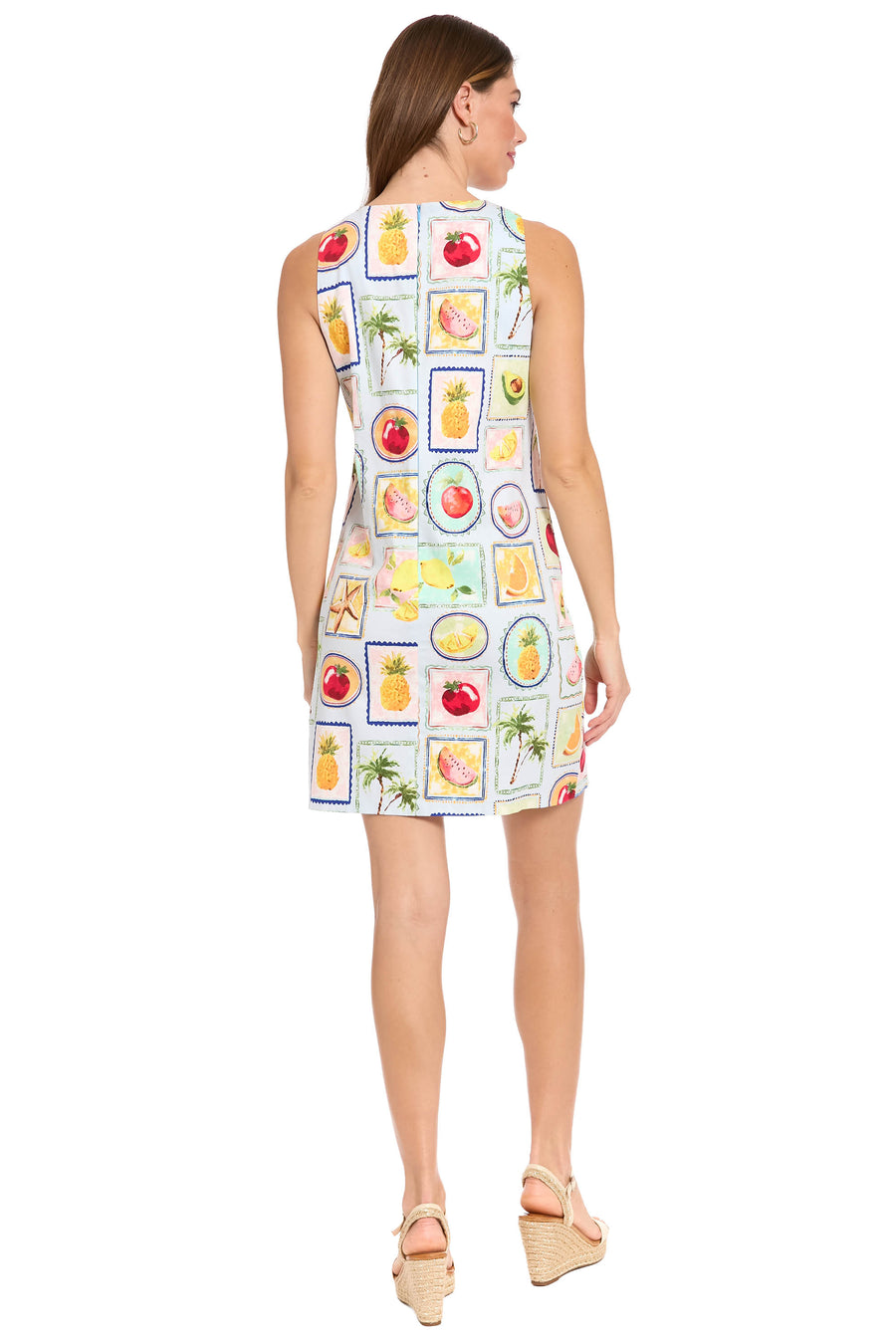 Dottie Cotton Shift Dress in Fruitopia
