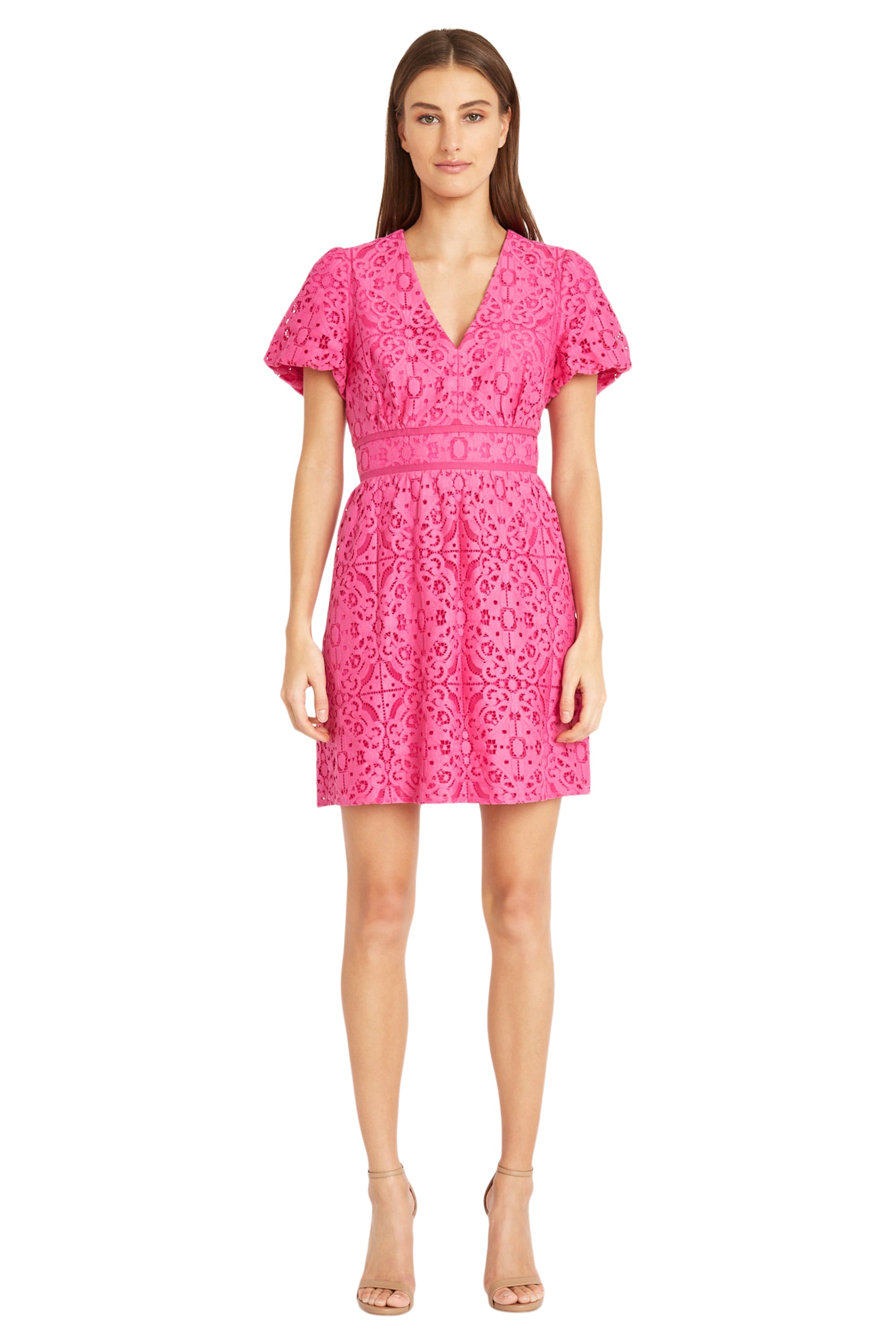 Donna morgan short sleeve fit & flare discount dress