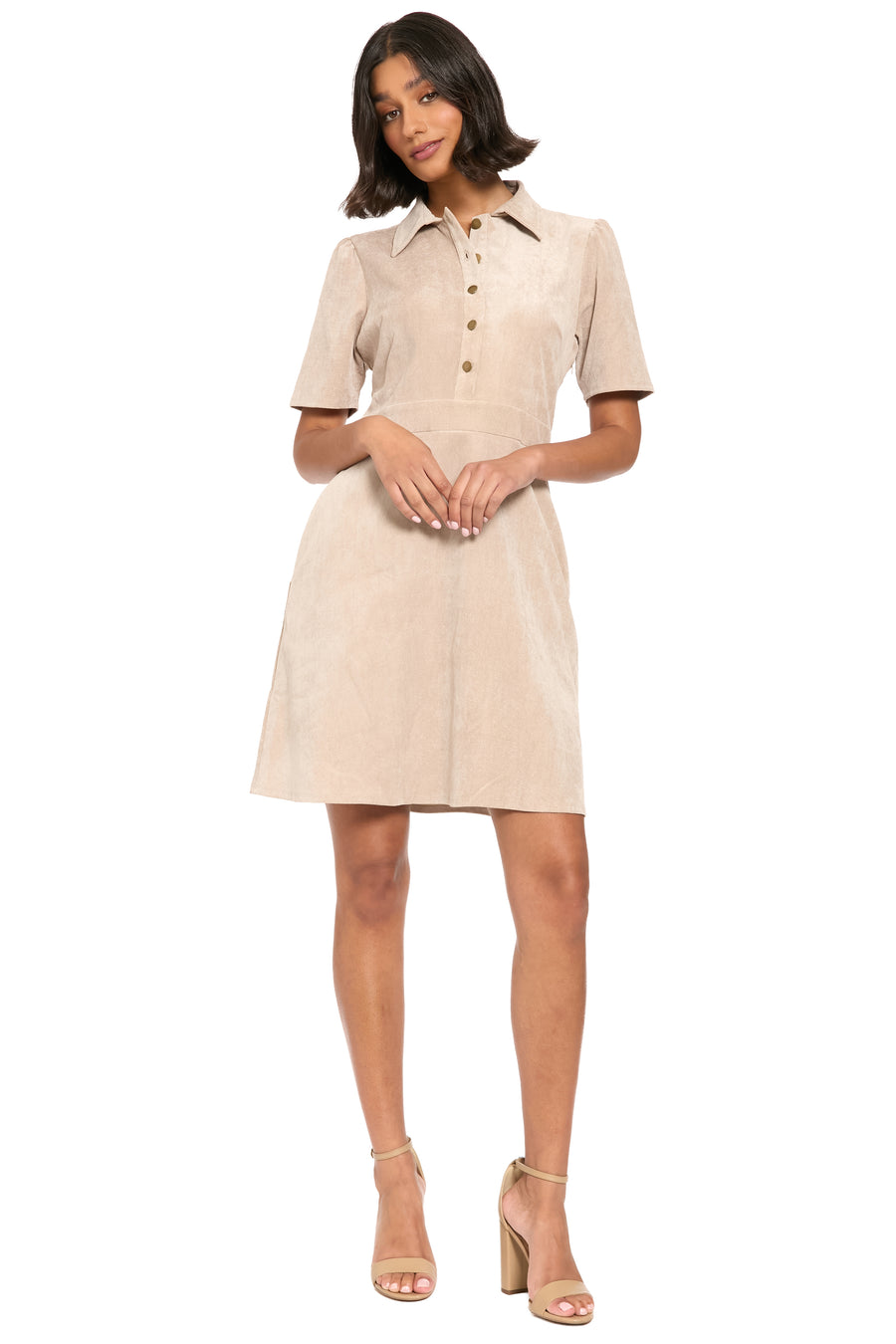 Riva Inset Waist Corduroy Dress