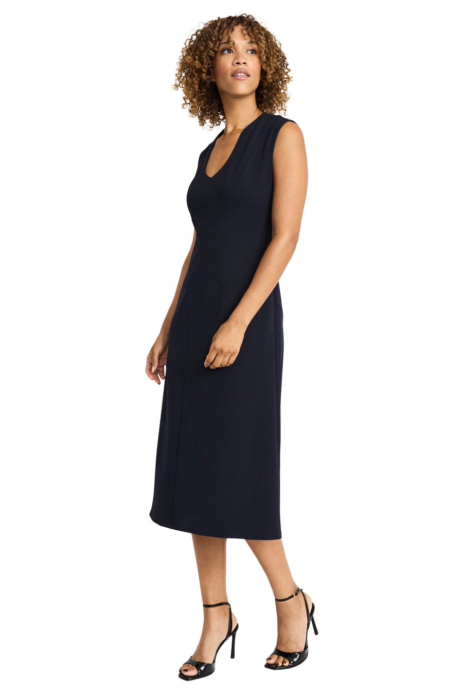 Sleeveless Seamed Midi Twilight Navy / Standard / 16 Sleeveless Seamed Midi Twilight Navy / Standard / 16