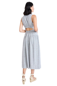 Evan Linen Elastic Waist Midi