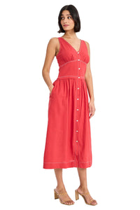 Albert Linen Midi with Topstitching