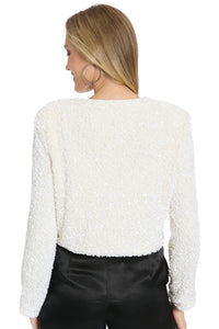 Kennedy Sequin Bow Cardigan