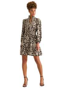 Consuela Long Sleeve Mini in Pinecone Scroll