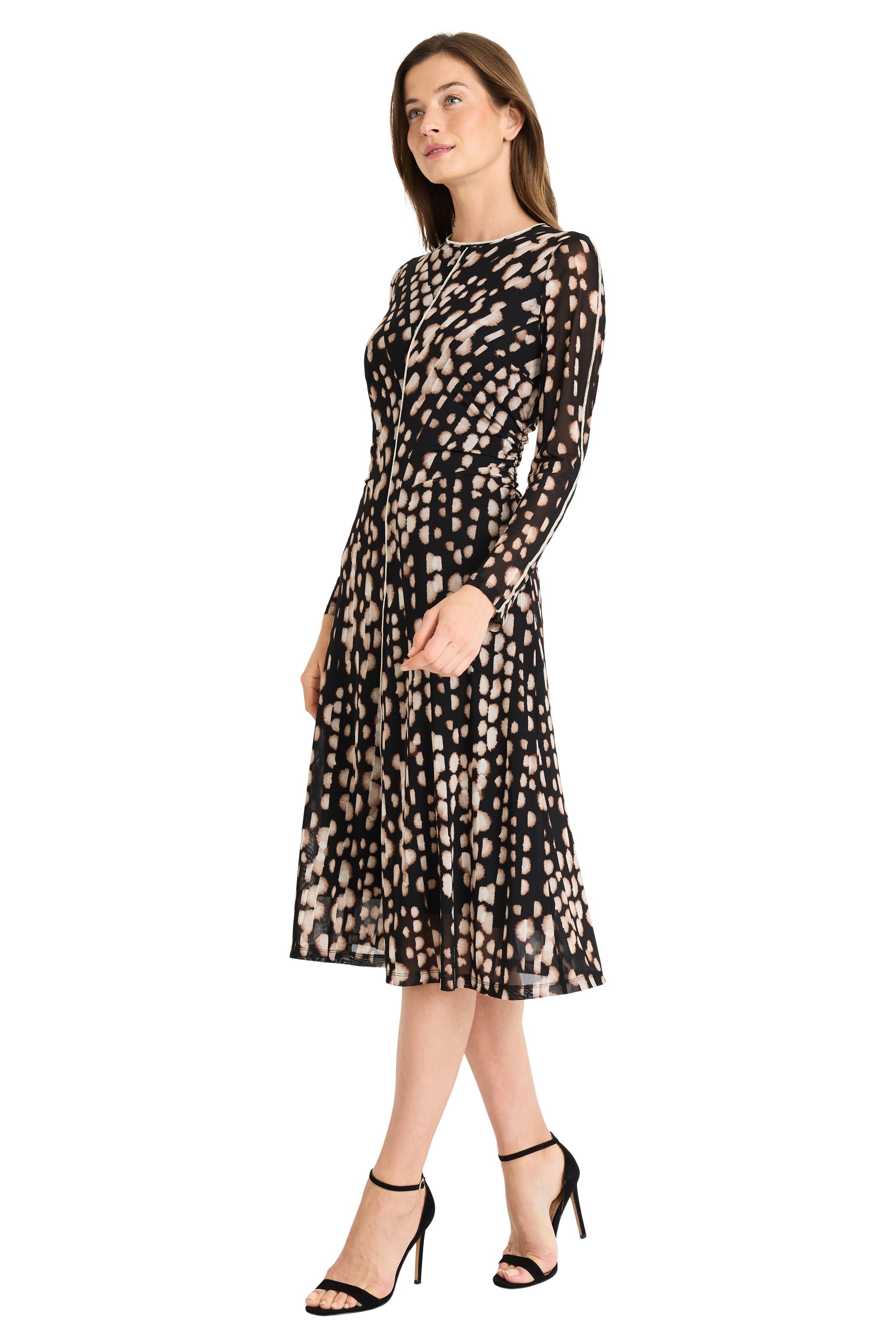 Maggy London Women's Long Sleeve A-Line Dress Maggy London Women's Long Sleeve A-Line Dress