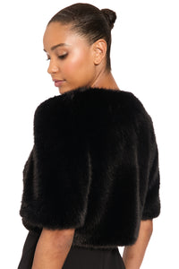 Chavelle Cropped Faux Fur Jacket
