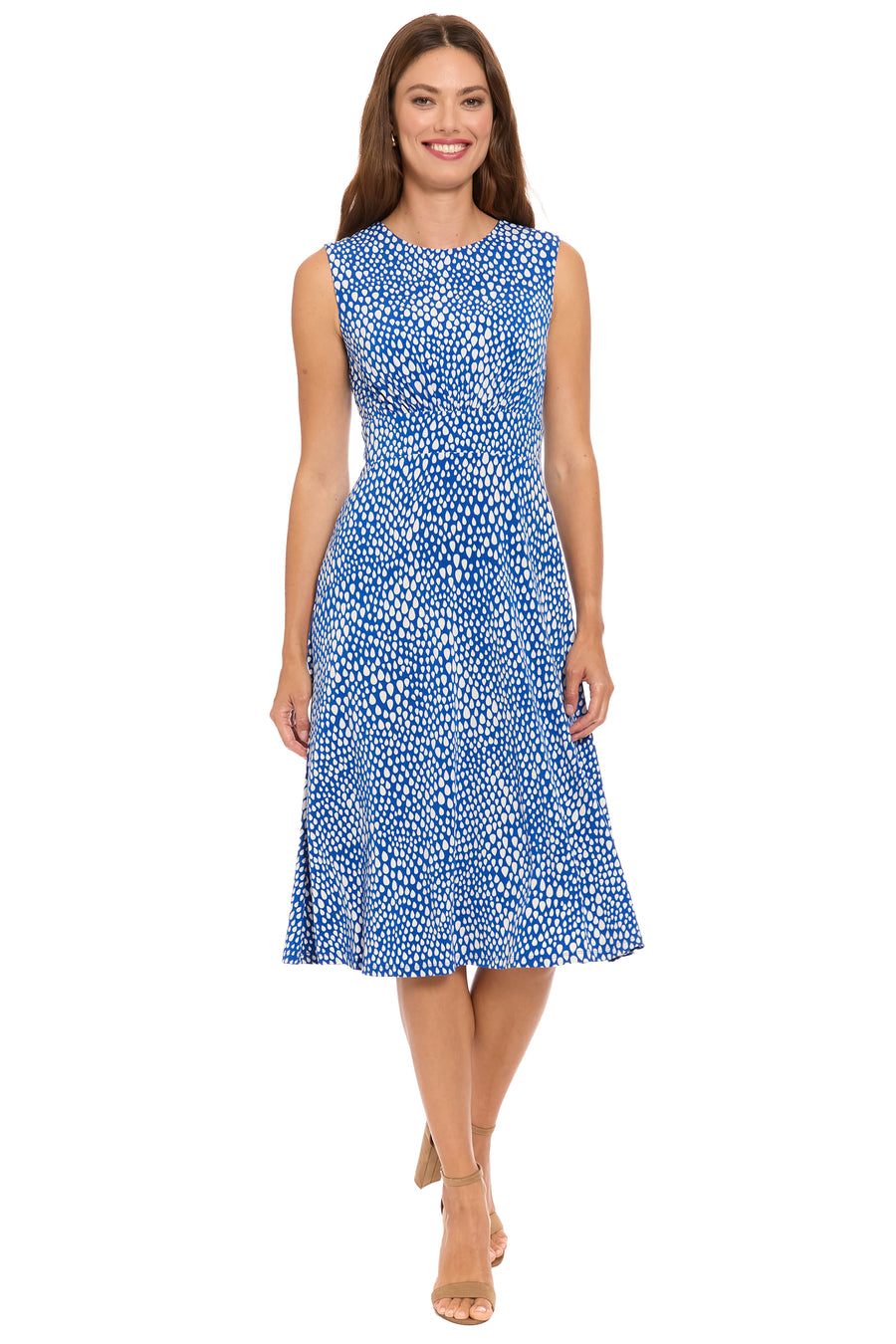 Kirby Inset Waist Dress in Mini Tear Drops