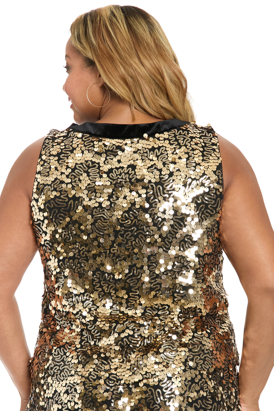 Jamaica Sequin Party Top with Velvet Bow