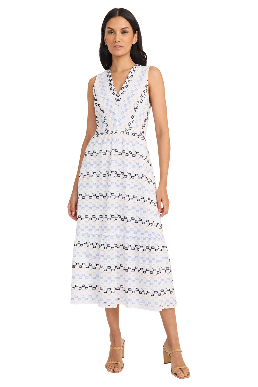 Megan Midi A-Line Dress Sleeveless | Maggy London Megan Midi A-Line Dress Sleeveless | Maggy London