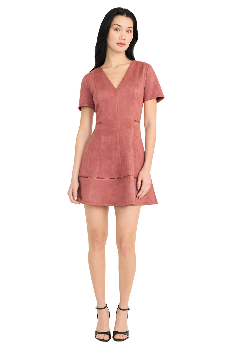 Lori V-Neck Short Sleeve Mini