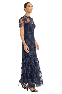 Adelheid Embroidered Lace Gown