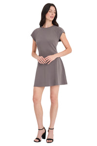 Zyra Cap Sleeve Crew Neck Mini Dress - FINAL SALE
