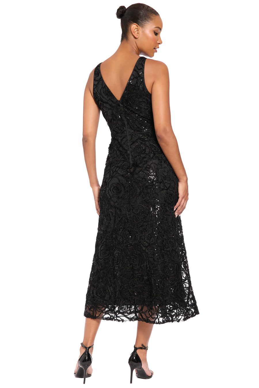 Constance in Sequin Swirl Mesh