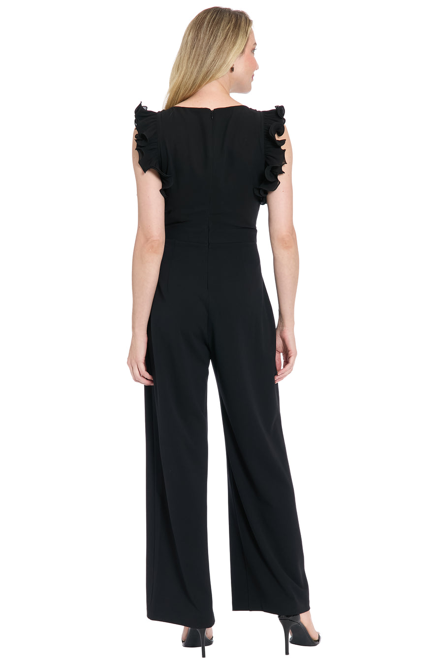 Valeria Ruffle Sleeve Wide-Leg Jumpsuit