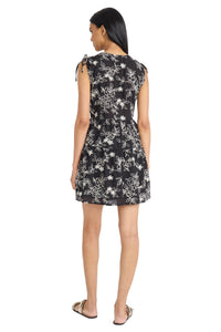Wes Shoulder Tie Mini in Peony Embroidery