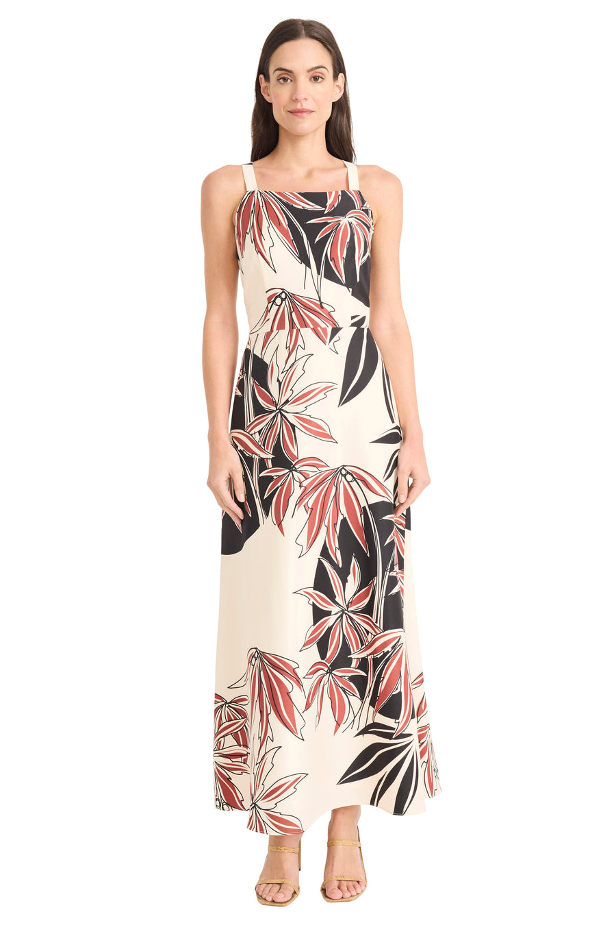 PRINT SLEEVELESS MAXI WITH SQUARE NECK Maggy London PRINT SLEEVELESS MAXI WITH SQUARE NECK Maggy London