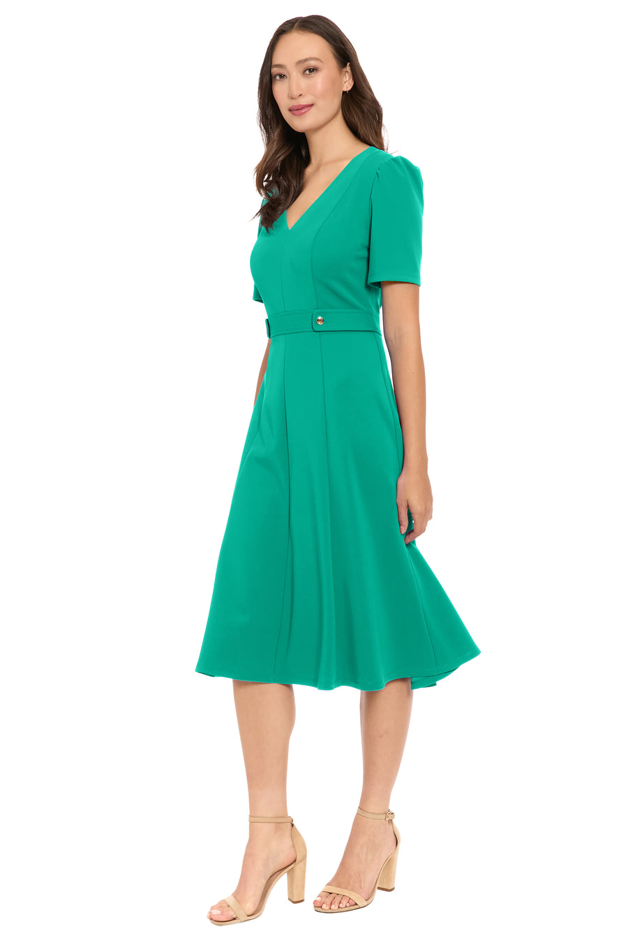 Quill V-Neck Side Tab Dress in Limited Edition