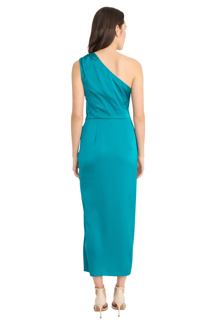 donna morgan one shoulder tie waist draped skirt dress Draped Skirt One-Shoulder Dress (Women)