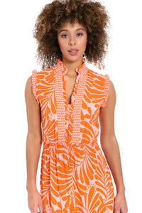 Consuela Sleeveless Maxi in Leaf Print