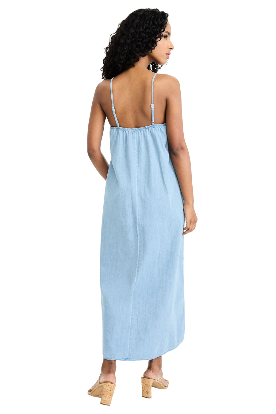 Travis Spaghetti Keyhole Strap Maxi Dress