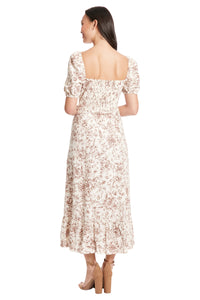 Kristin Short Sleeve in Floral Toile Linen