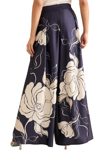 Astor Pleated Wide Leg Pant in Floral Eclipse