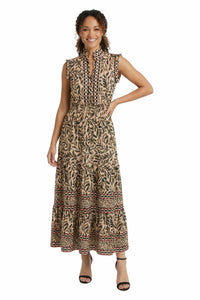 Consuela Sleeveless Maxi in Dancing Springs