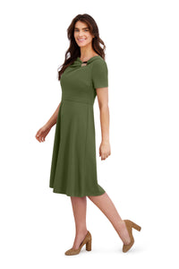 Colleen in Solid with Metal Trim