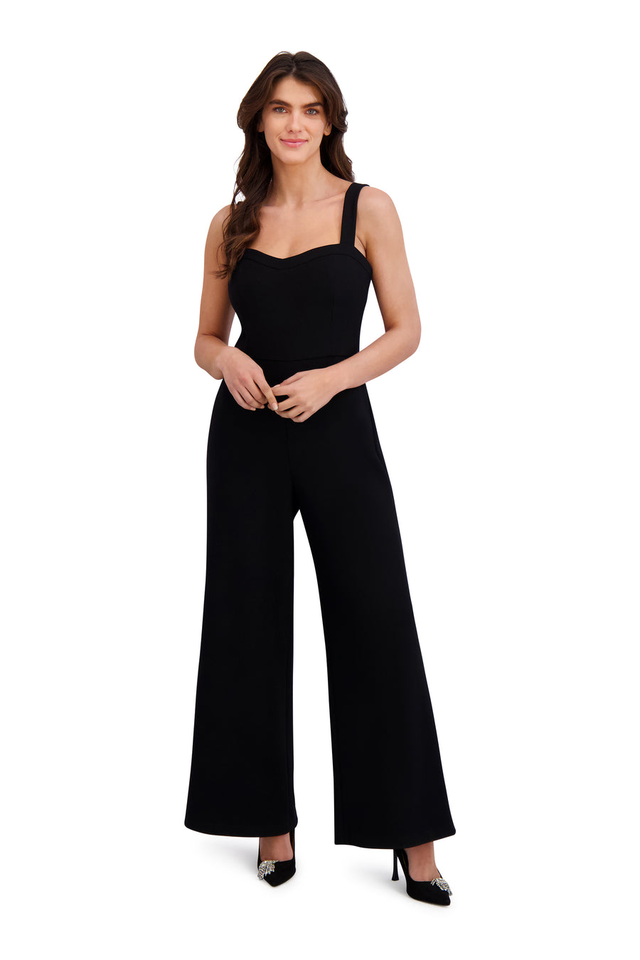 Coraline Bonded Crepe Sleeveless Jumpsuit