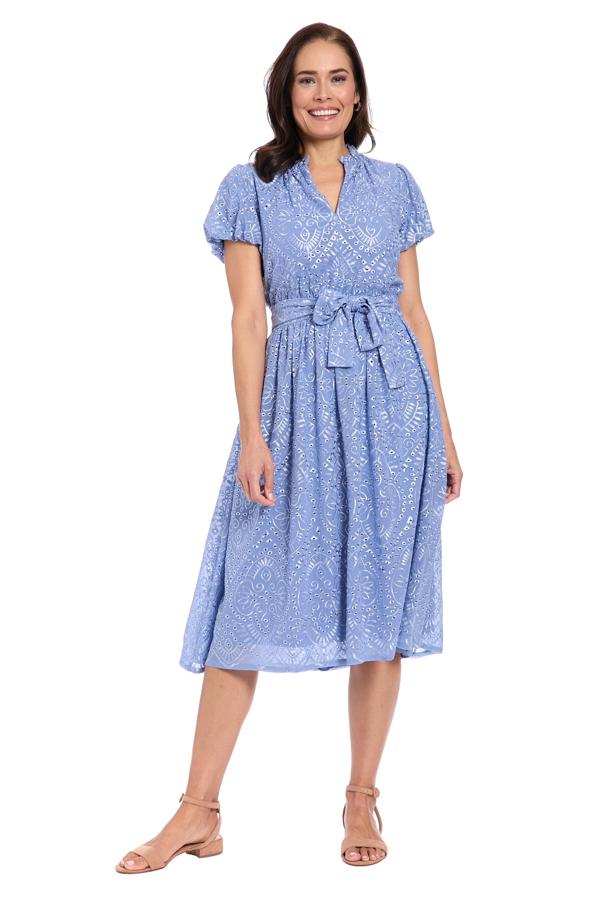 Blair Midi in Medallion Eyelet Embroidery