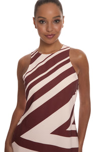 Quincy Midi Shift Dress in Studio Strokes