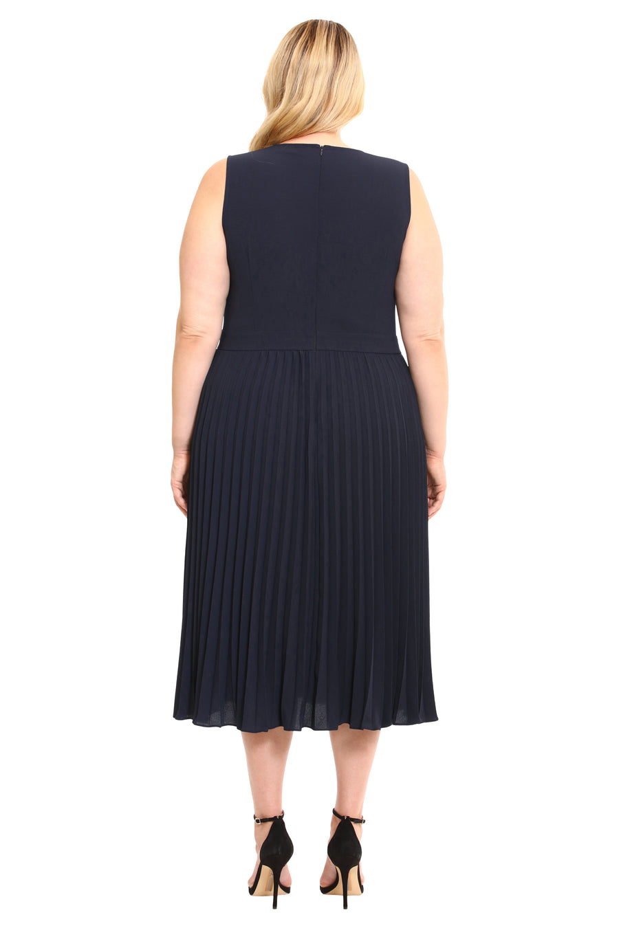 maggy london pleated dress Maggy London Women's Dresses Short Sleeve Double Pleat Midi Dress at Amazon Women's Clothing store