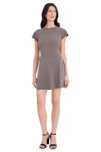 Zyra Cap Sleeve Crew Neck Mini Dress - FINAL SALE