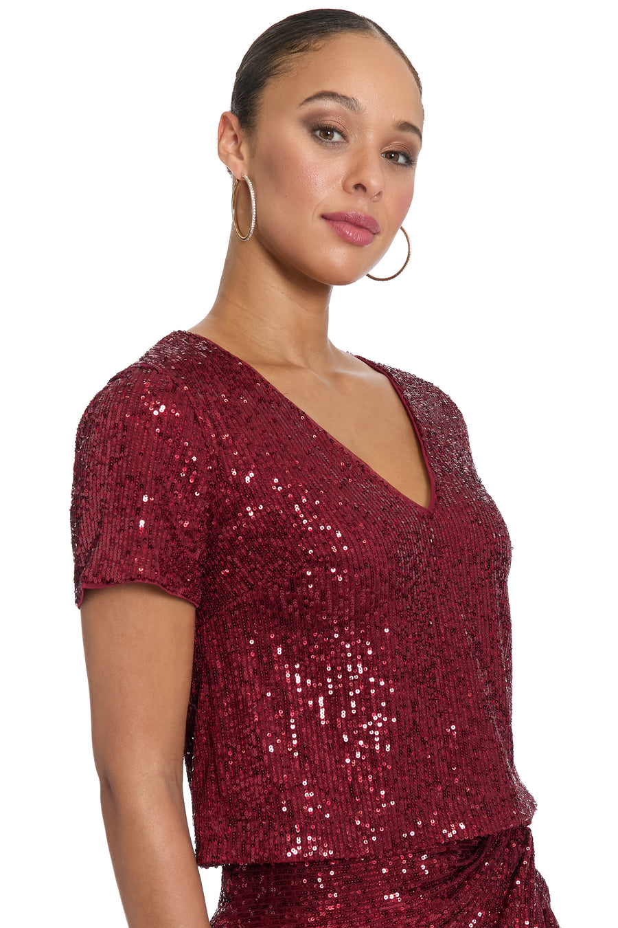 Willis V-Neck Cropped Tshirt Top