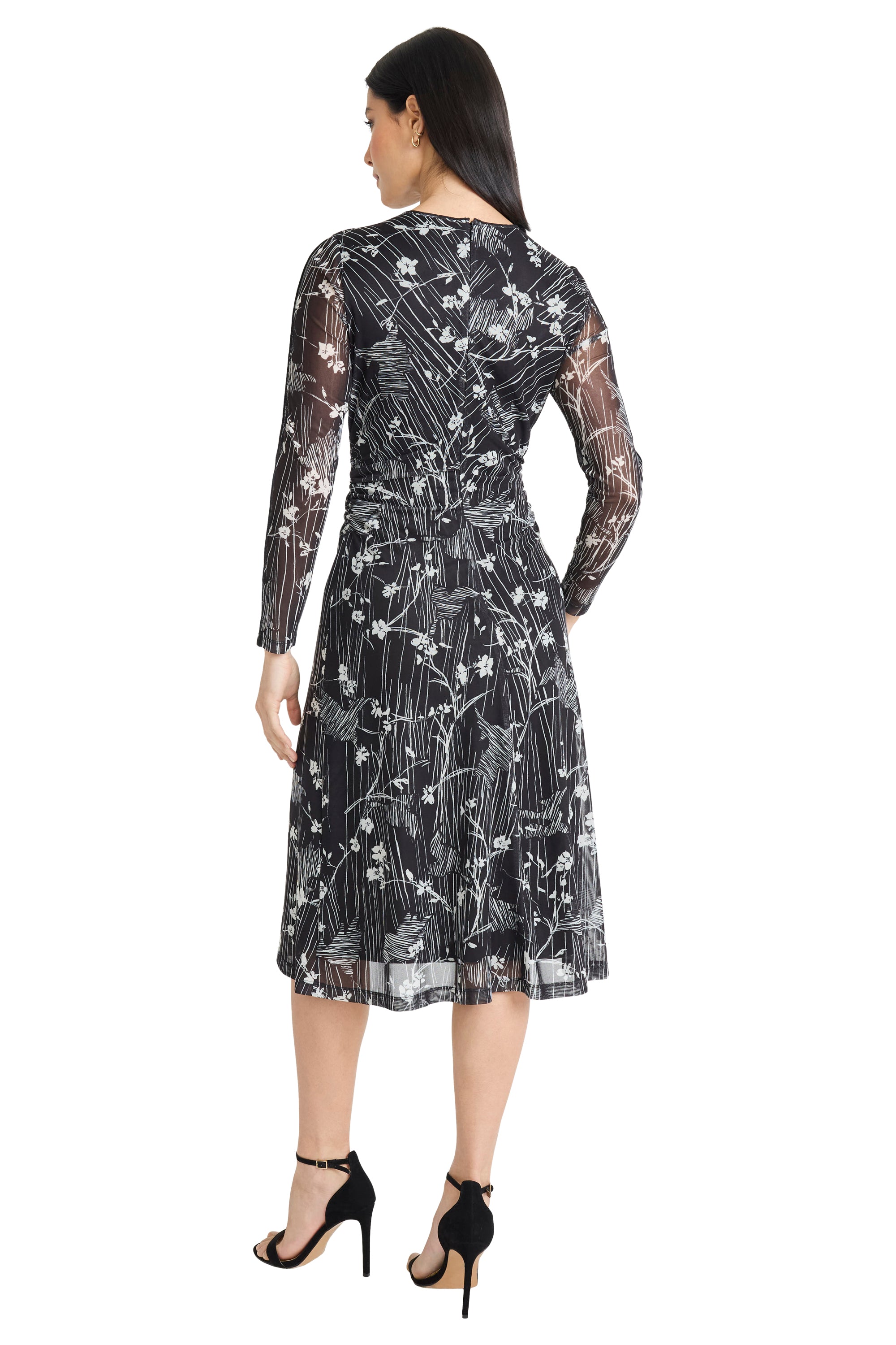 Leslie Fit & Flare in Wind Swept Forest Fit and Flare | Maggy London