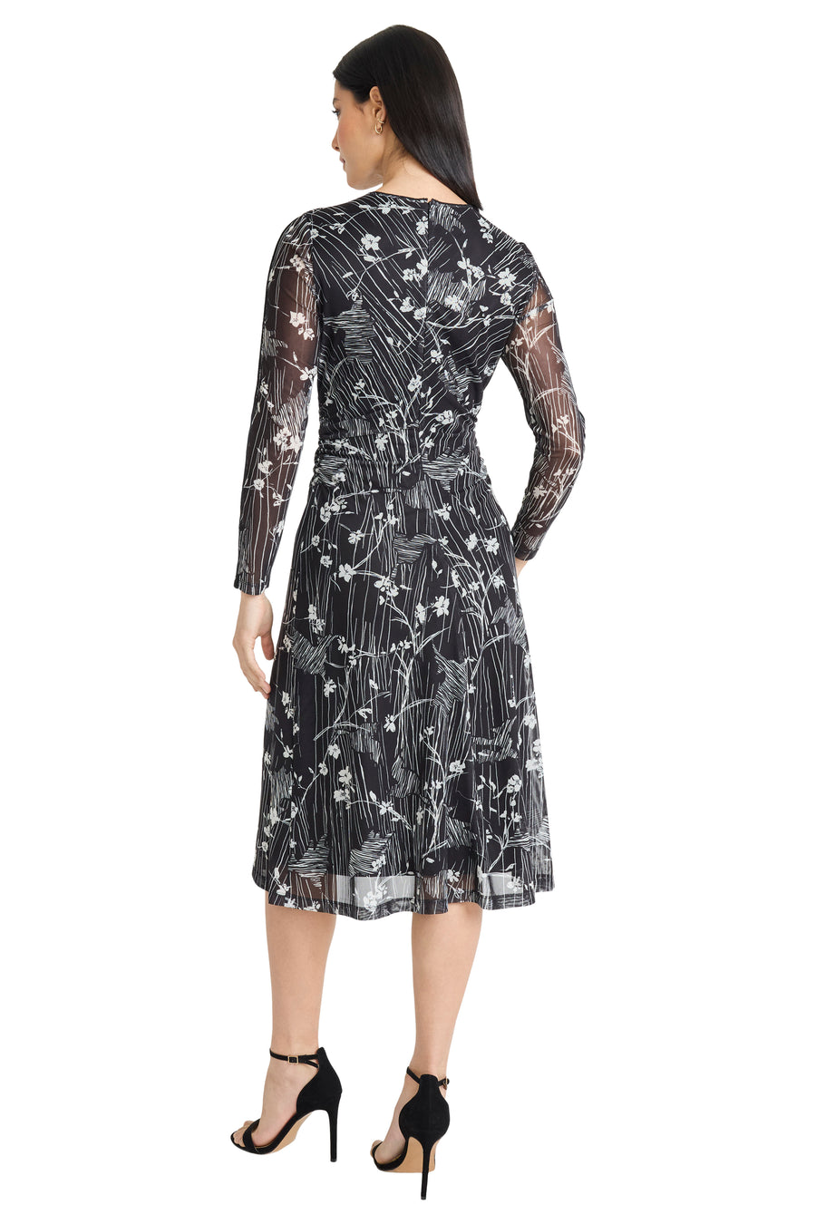 Leslie Fit & Flare in Wind Swept Forest Fit and Flare | Maggy London BLACK/IVORY / Standard / 8 Leslie Fit & Flare in Wind Swept Forest Fit and Flare | Maggy London BLACK/IVORY / Standard / 8